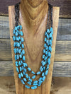 Accessorize In Style Sterling Necklaces Sola Heishi & Turquoise Stone Necklace