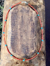 Accessorize In Style Sterling Necklaces Sophie Coral & Turquoise - 18”