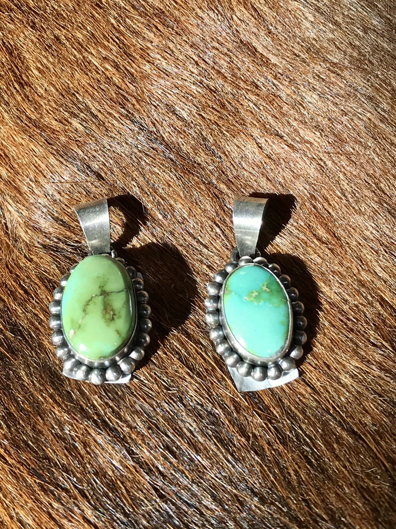 Accessorize In Style Sterling Pendants Randy Sonoran Gold Turquoise Pendant