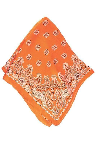 Accessorize In Style Winter Wear Orange Bandana Print Wild Rags