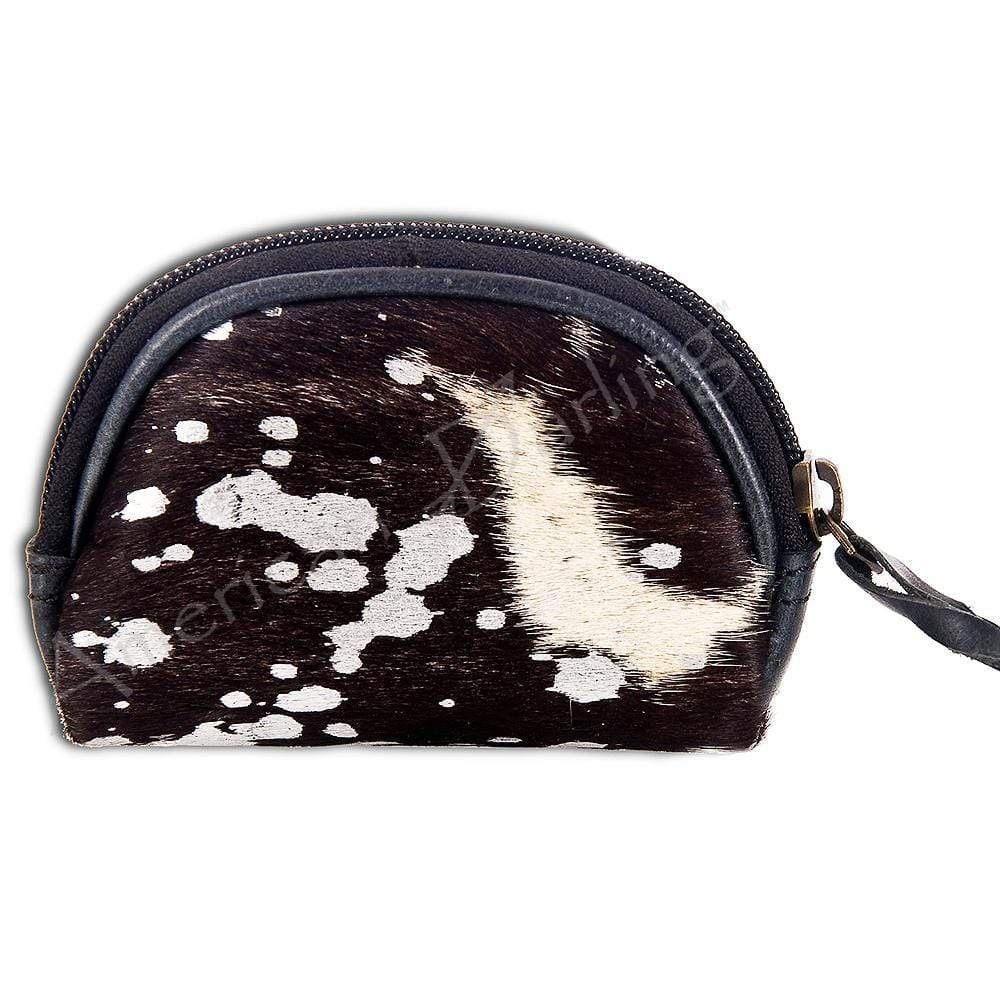 American Darling Accessories Specialty Cowhide Coin Purse - Black Acid