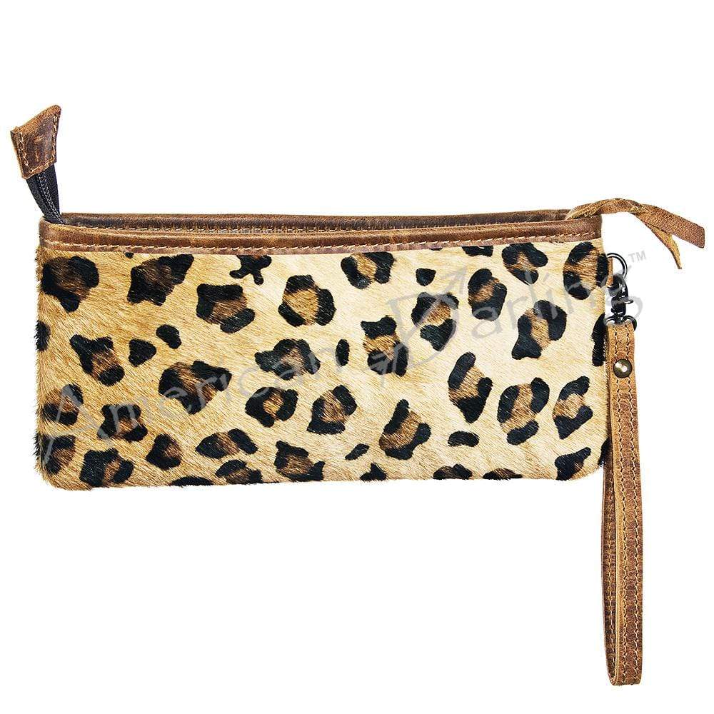 Leopard Hair On Wristlet
