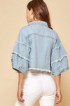 Andree by Unit Jackets Tiered Bell Sleeve Denim Jacket