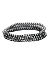 BLTOR Fashion Bracelets Fashion Silver Stretch Bracelet Set - 3mm