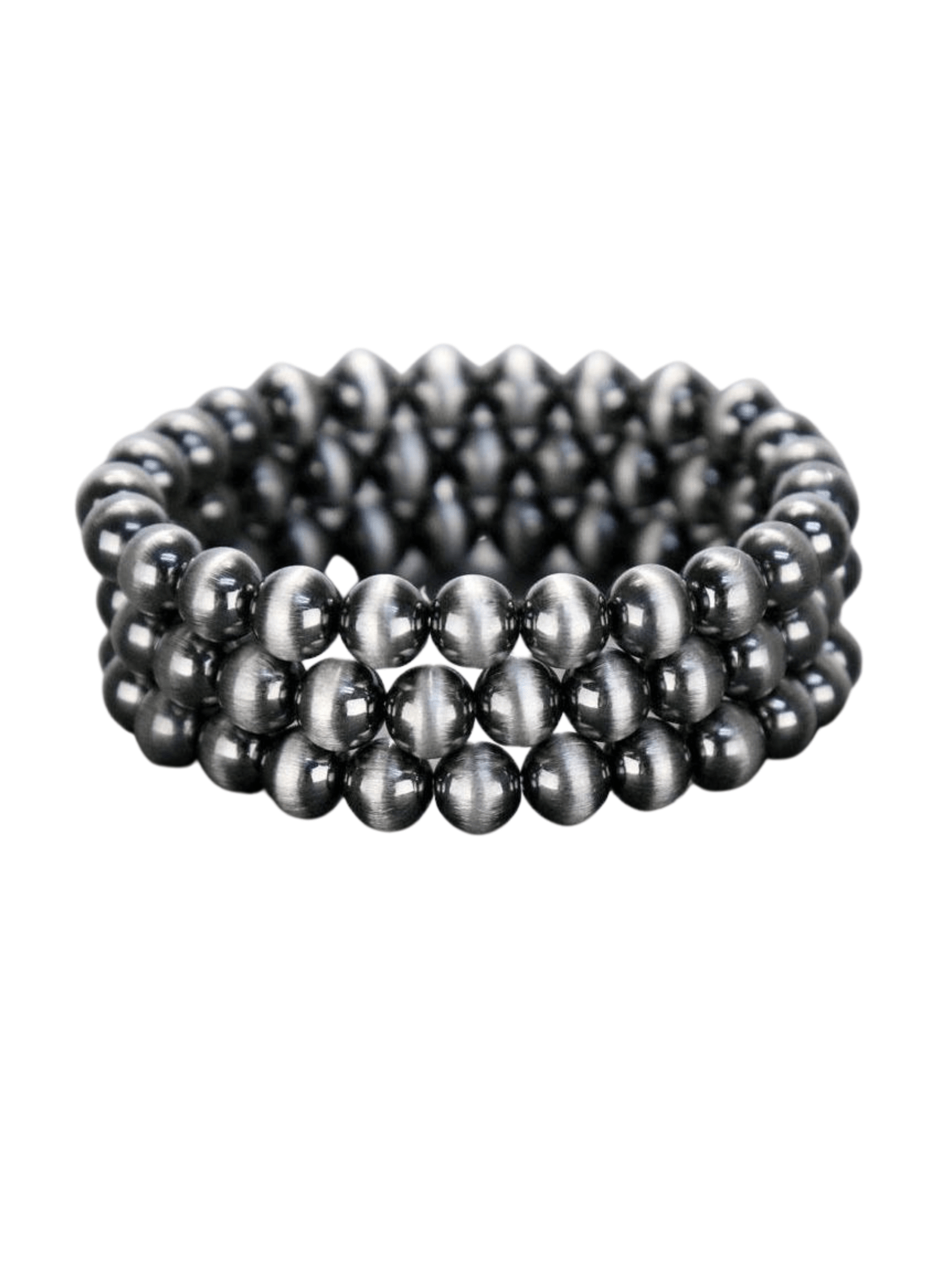 BLTOR Fashion Bracelets Fashion Silver Stretch Bracelet Set - 8mm