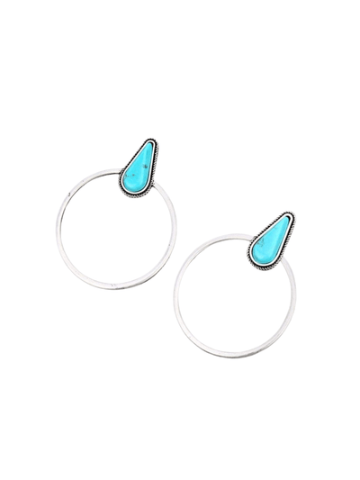 BLTOR Fashion Earrings Fashion Turquoise Super Hoop Earrings