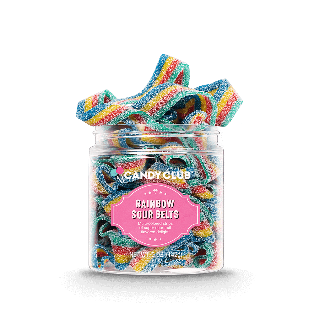 Candy Club Accessories Specialty Rainbow Sour Belts
