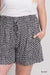 Cotton Bleu Shorts Crinkle Detailed Waist Shorts - Black