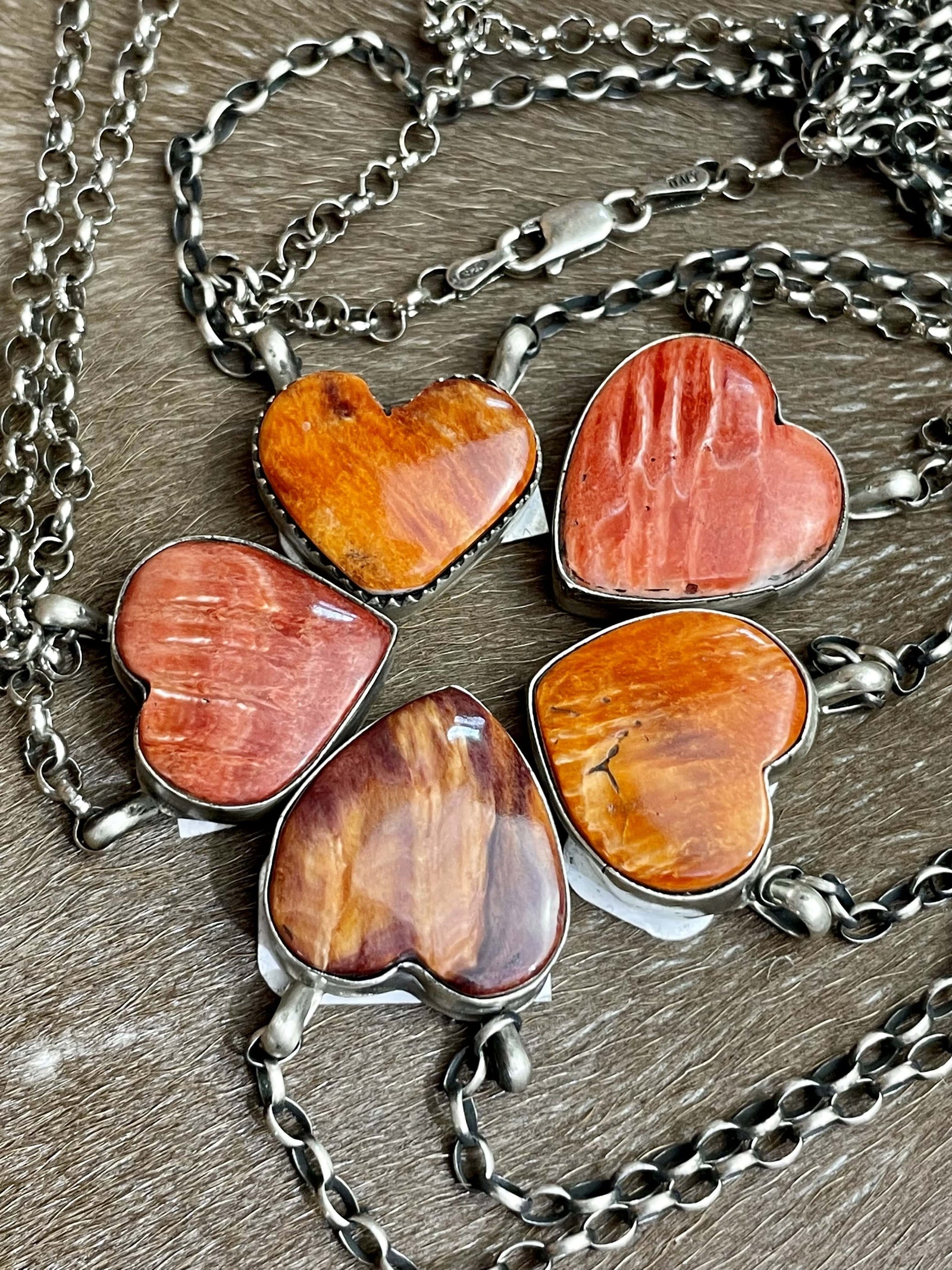 DIT Sterling Necklaces Sweetheart Spiny Stone Necklace