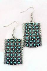 EWAM Fashion Earrings Slither Eyes Turquoise Tag Earrings