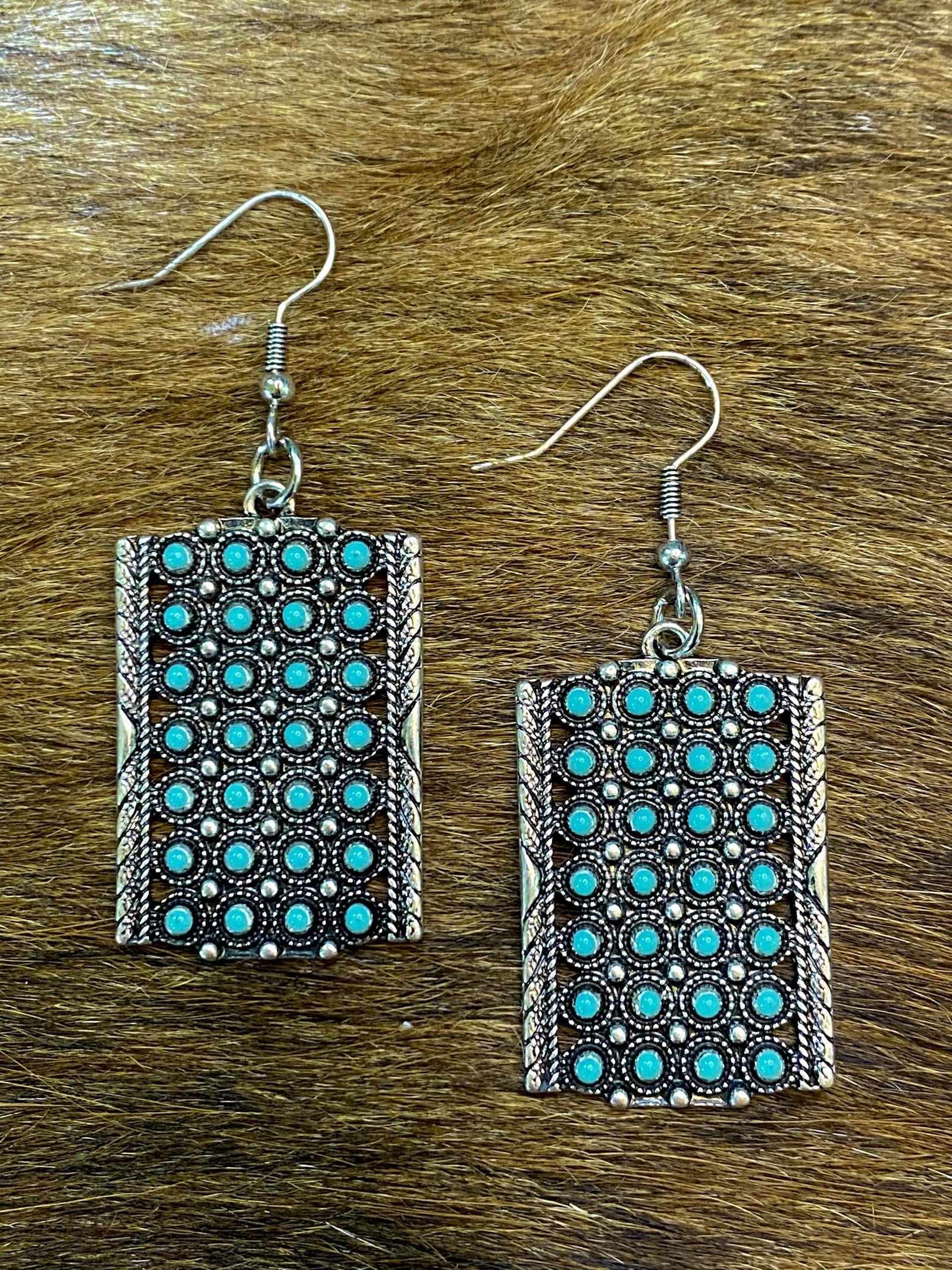 EWAM Fashion Earrings Slither Eyes Turquoise Tag Earrings