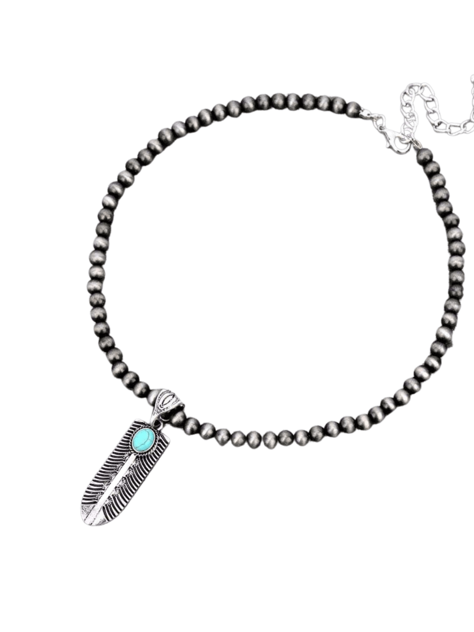 EWAM Fashion Necklaces Silver Feather Pendant Necklace 16"