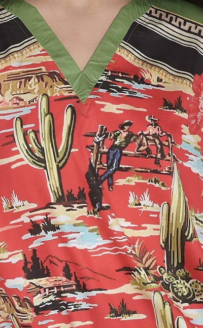 Fashion Express Dressy Retro Cowboy Poncho Blouse