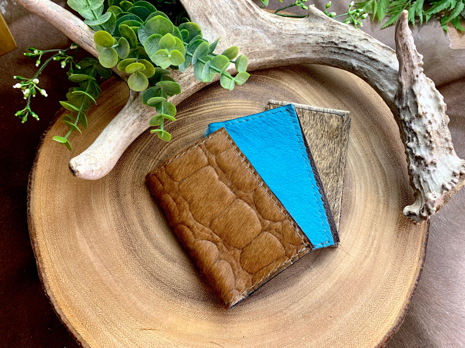 Ace High Leather Card Holders -Hair on Hide