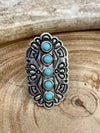 Charmaine Turquoise Stamped Fashion Earrings & Ring