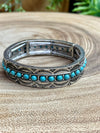 Mason Stone Surround Aztec Stretch Bracelet - Turquoise