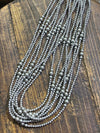 Channing Fashion Varied Silver Bead Necklace - 26"