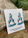 Arya Chained Triangle Earrings - Turquoise