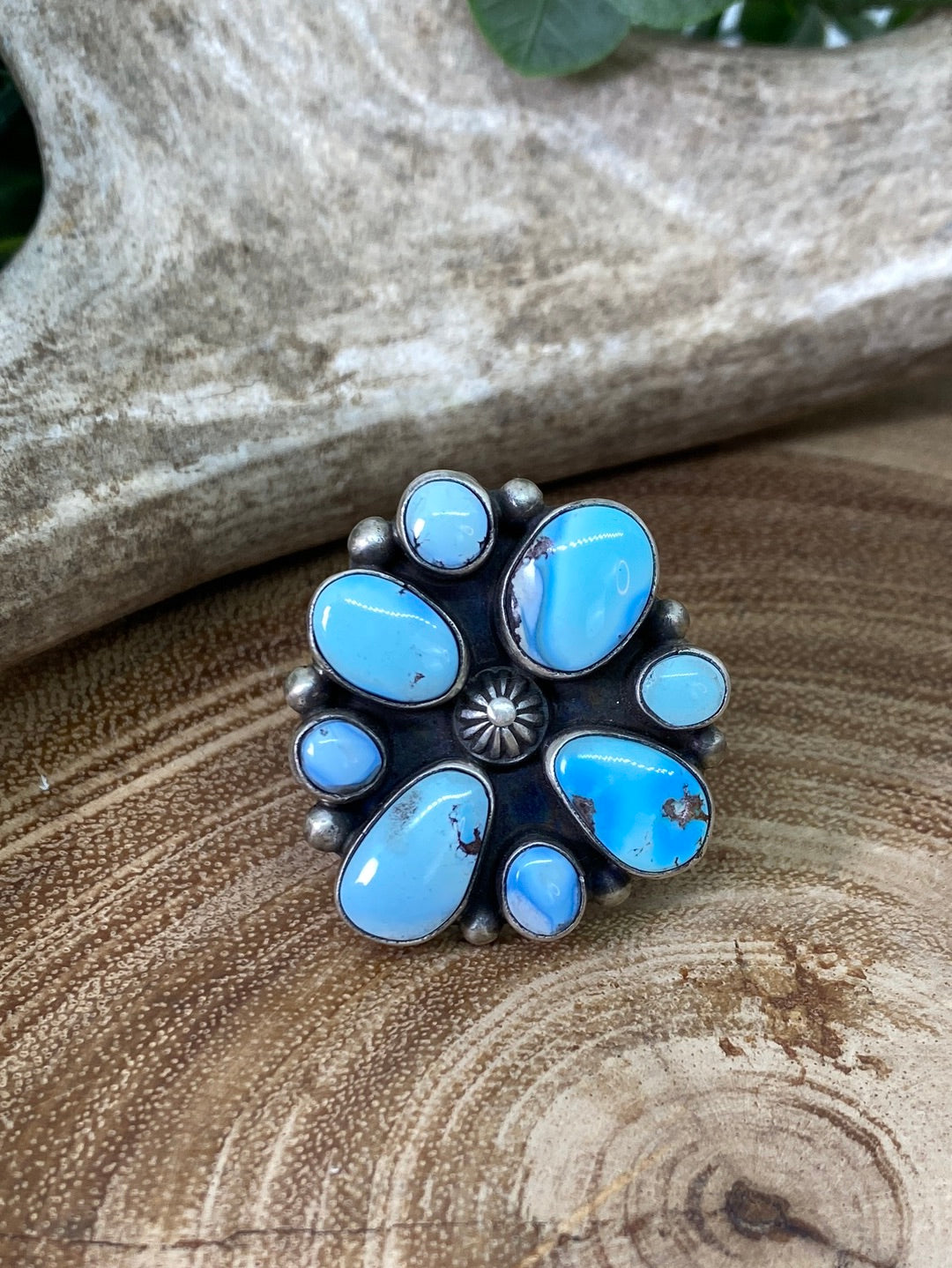 Dursley Sterling Golden Hills Turquoise Ring - size 7