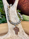 Sunset Valley Fashion Leopard Cactus Bead Stretch Bracelet