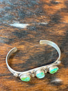 Faith Sterling 3 Stone Sonoran Gold Turquoise Cuff