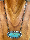 Danica Kingman Turquoise Oval Burst Necklace