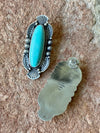 Nevada Sterling Framed Turquoise Earrings & Pendant