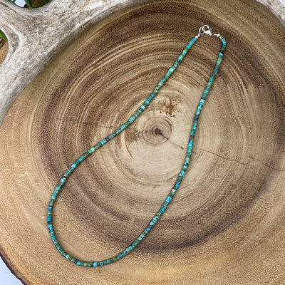 Water's Edge Turquoise Heishi Bead Necklace & Wrap Bracelet