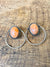 Farrah Stud Hoop Earrings - Orange