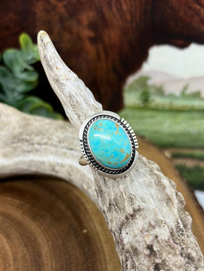 Madison Sterling Turquoise Ring - Adjustable