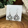 Driscoll White Buffalo Floral Medallion Fish Hook Earrings