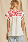 Bex Babydoll Embroidered Blouse