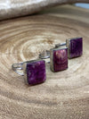 Ackerly Sterling Square Purple Spiny Ring
