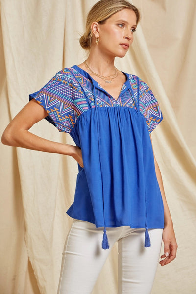 Easy Breezy Embroidered Top