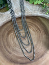 3mm Sterling Silver Navajo BB Pearl Chain 16-24"