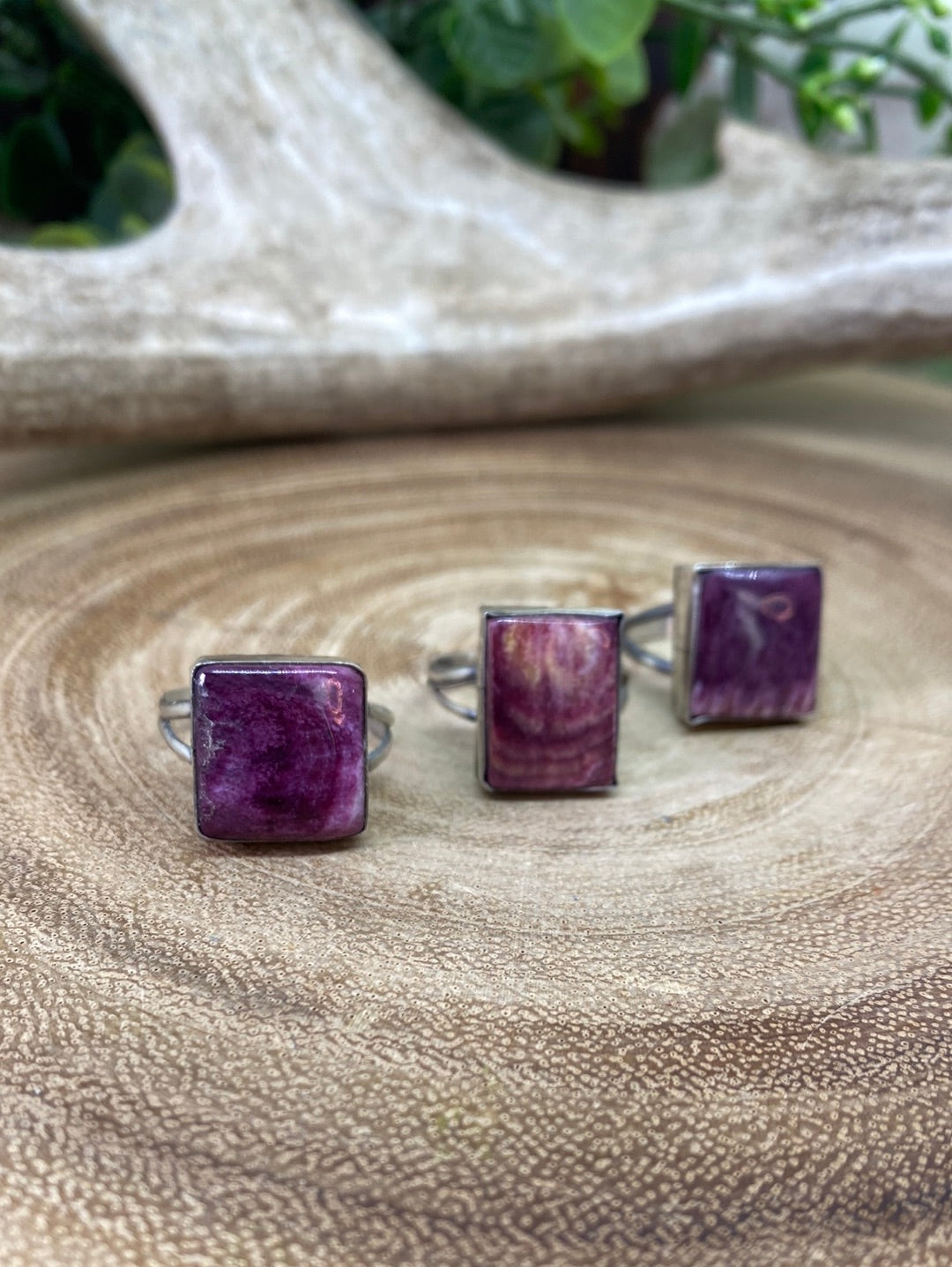 Ackerly Sterling Square Purple Spiny Ring