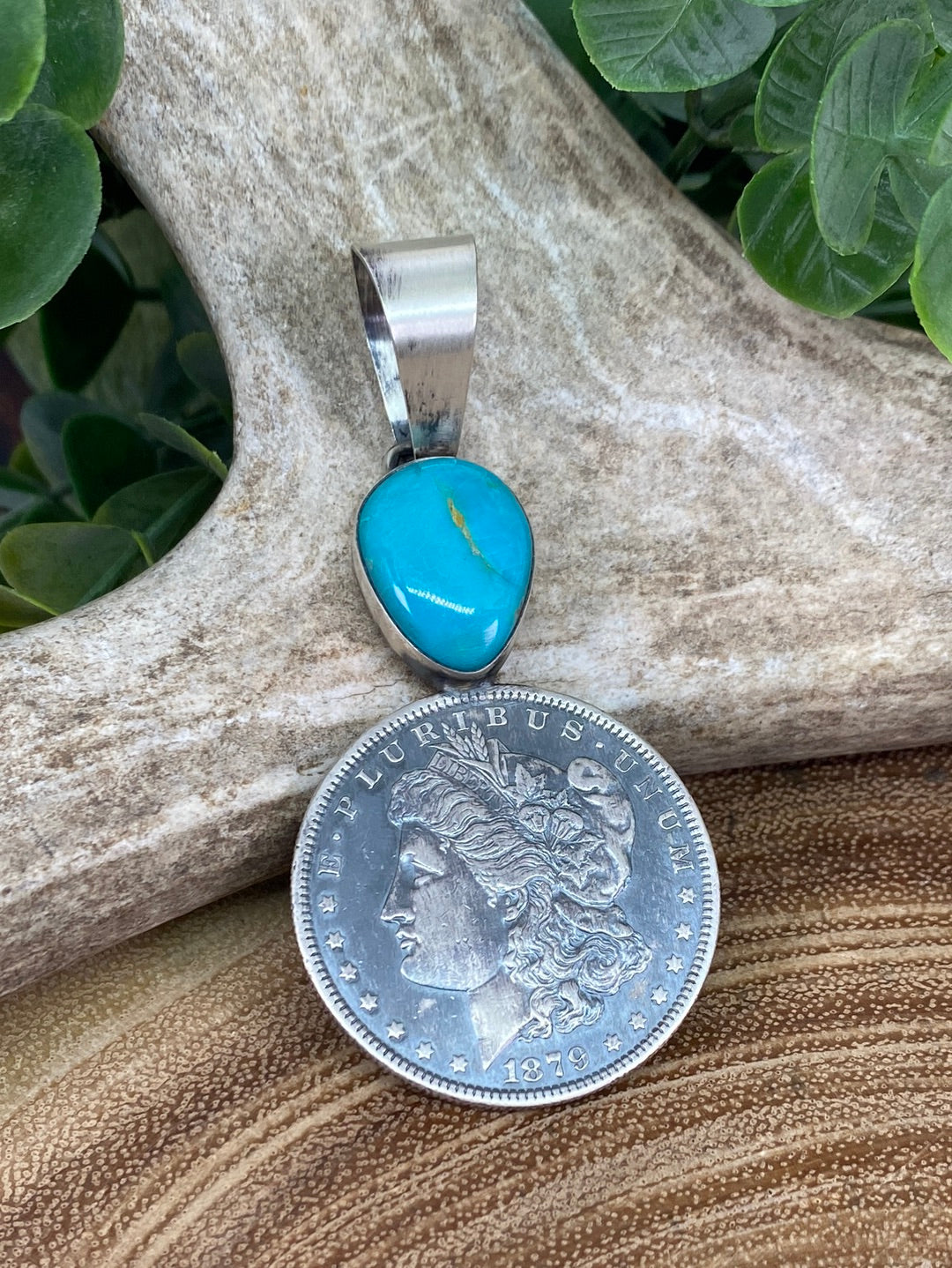 Sienna Turquoise Teardrop Dollar Pendant