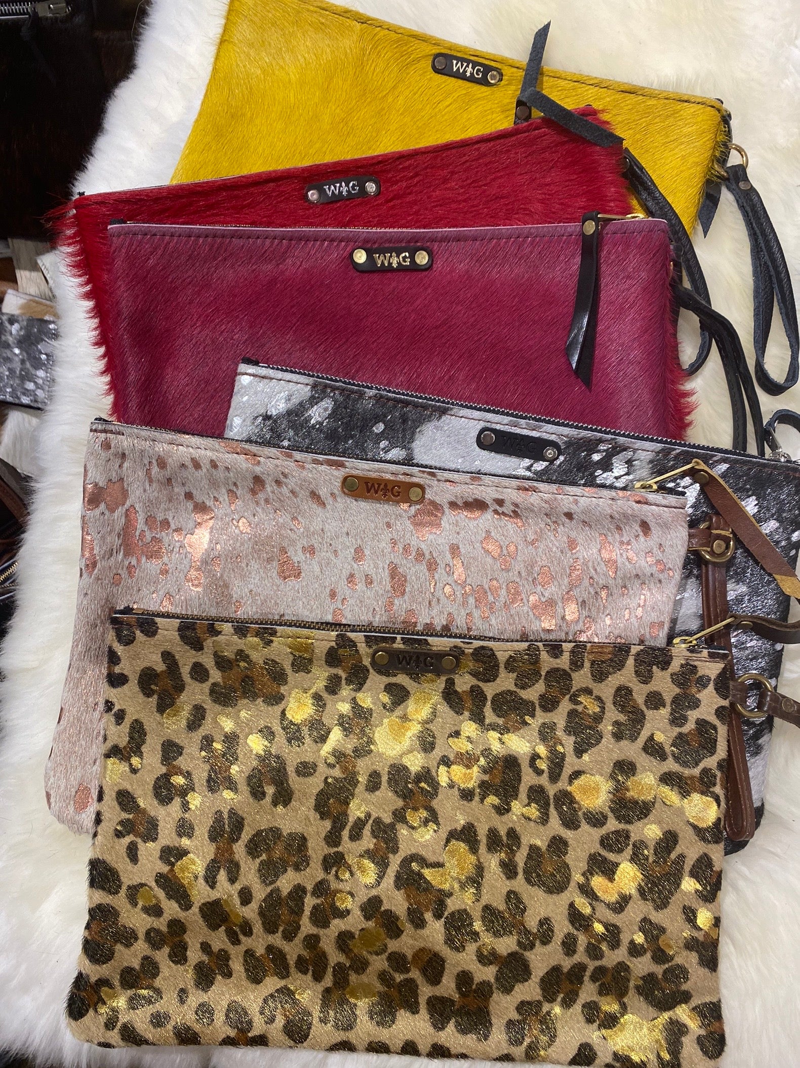 Hair on Hide Wristlet Clutch - Large