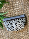 Hair on Hide Leather Cosmetic Bag