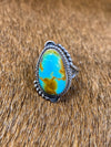 Karma Sterling Framed Turquoise Ring