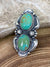 Double Stone Turquoise & Sterling Silver Ring Size 8