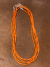 Brighter Days Orange Cylinder Bead Necklace - 16"