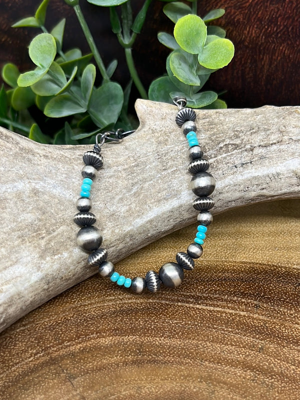 Sammie Varied Navajo Pearl and Turquoise Bracelet - Accessorize In