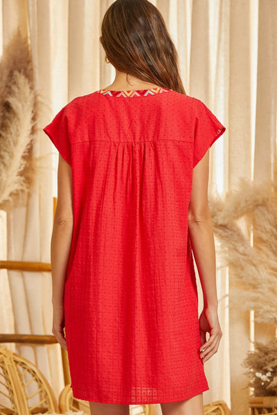 Colleen Embroidered Shift Dress