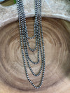 3mm Sterling Silver Navajo BB Pearl Chain 16-24"