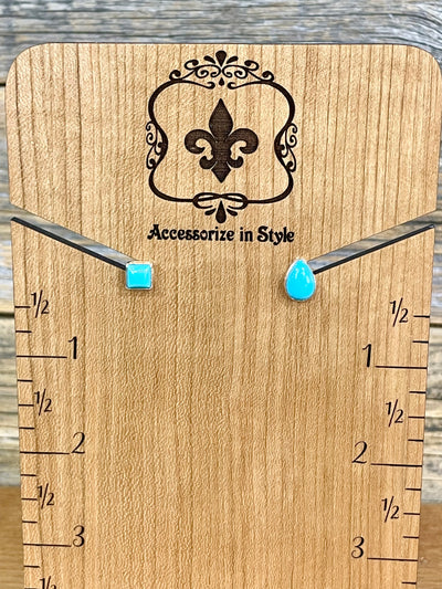 Brooklyn Petite Turquoise Teardrop Earrings
