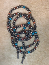 Chico Navajo Pearl Stretch Bracelet With Turquoise & Spiny Accents