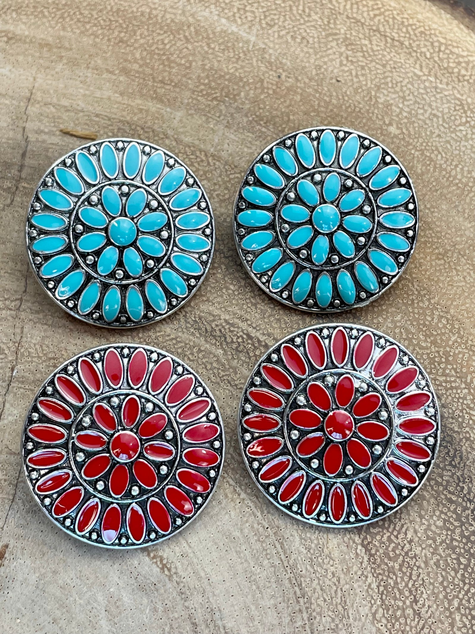 Helen Medallion Cluster Post Earrings