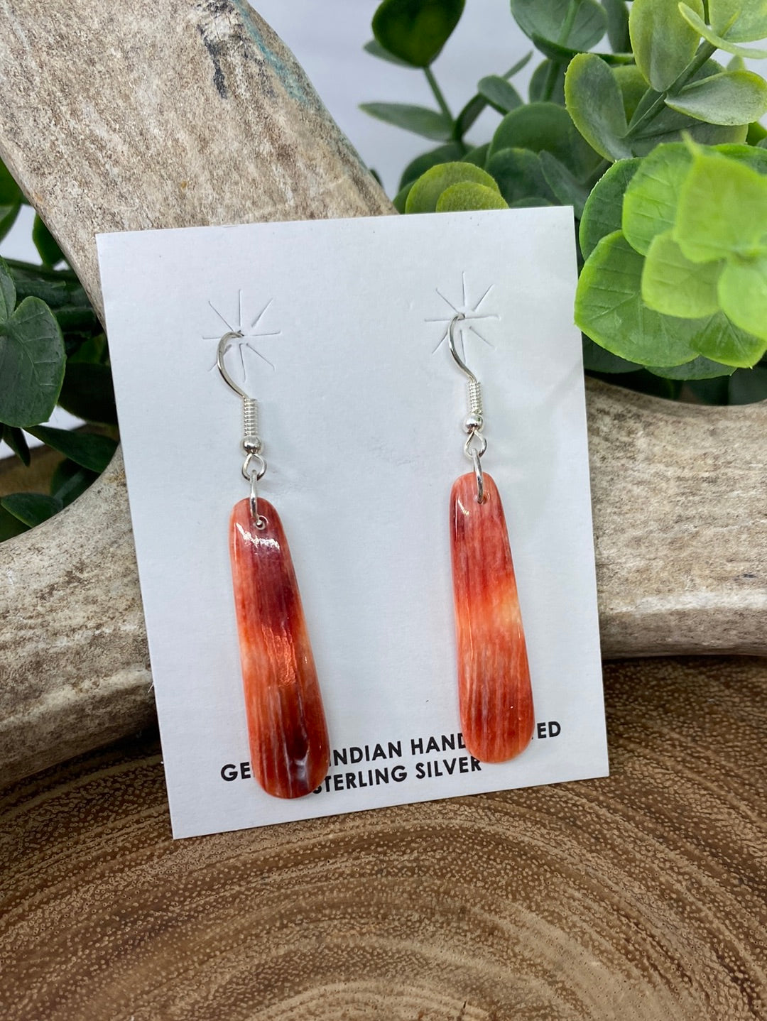 Kayla Red Spiny Teardrop Earrings