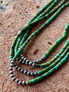 Tia Green Kingman Turquoise Sterling Silver Necklace